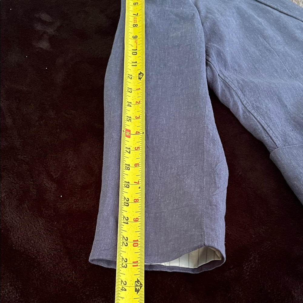 Linen & Cotton Alan Flusser Classic Blue Sport Coat - Picture 5 of 7